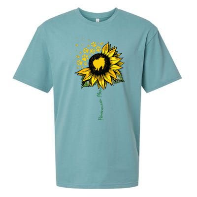 Pomeranian Mom Sunflower Pomeranian Gifts Dog Mom Mama Sueded Cloud Jersey T-Shirt