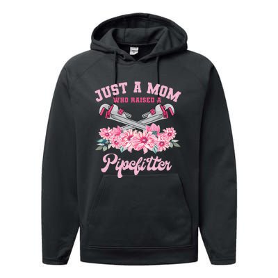 Pipefitter Mom Steamfitter Tradesman Plumber Mother's Day Performance Fleece Hoodie