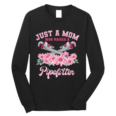 Pipefitter Mom Steamfitter Tradesman Plumber Mother's Day Long Sleeve Shirt