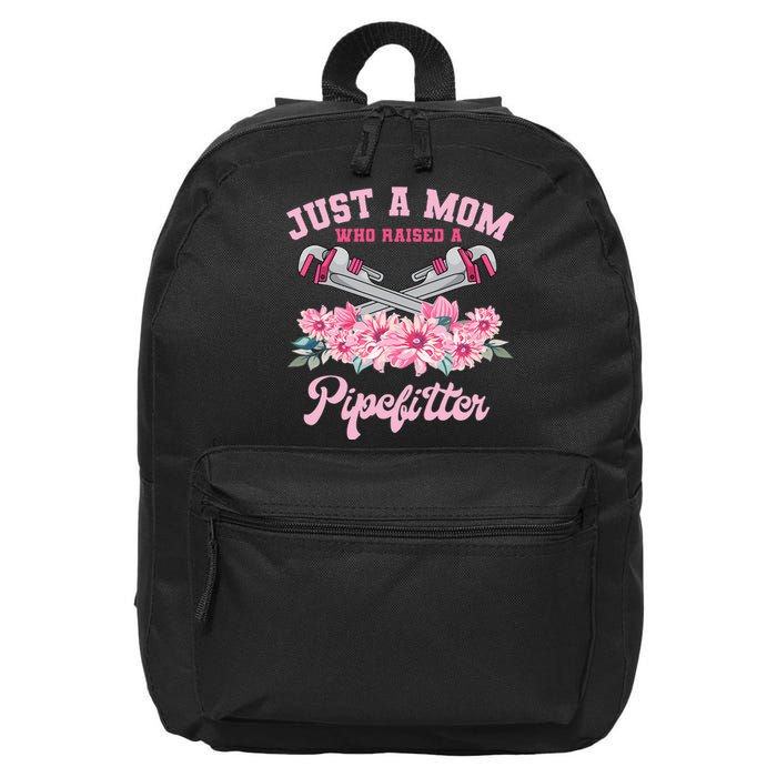 Pipefitter Mom Steamfitter Tradesman Plumber Mother's Day 16 in Basic Backpack