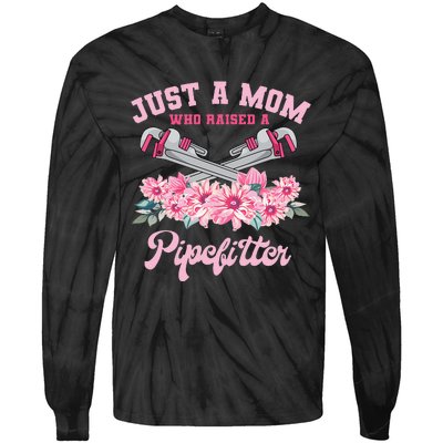 Pipefitter Mom Steamfitter Tradesman Plumber Mother's Day Tie-Dye Long Sleeve Shirt