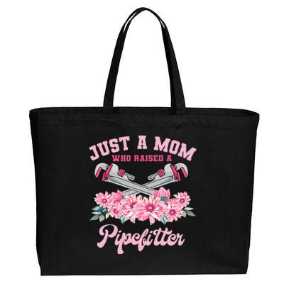 Pipefitter Mom Steamfitter Tradesman Plumber Mother's Day Cotton Canvas Jumbo Tote