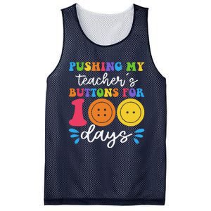 Pushing My TeacherS Buttons For 100 Days Funny School Mesh Reversible Basketball Jersey Tank