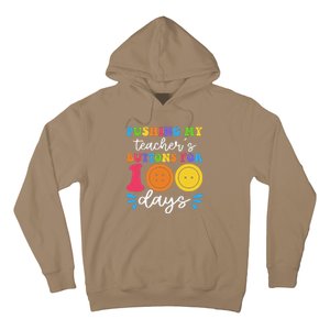 Pushing My TeacherS Buttons For 100 Days Funny School Hoodie