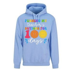 Pushing My TeacherS Buttons For 100 Days Funny School Unisex Surf Hoodie