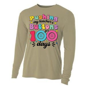 Pushing My TeacherS Buttons For 100 Days 100 Days Of School Cooling Performance Long Sleeve Crew