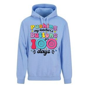 Pushing My TeacherS Buttons For 100 Days 100 Days Of School Unisex Surf Hoodie