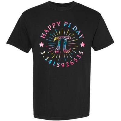 Pi Math Teacher Funny Gift Happy Pi Day With Tie Dye Style Cool Gift Garment-Dyed Heavyweight T-Shirt