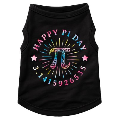 Pi Math Teacher Funny Gift Happy Pi Day With Tie Dye Style Cool Gift Doggie Tank