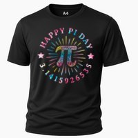 Pi Math Teacher Funny Gift Happy Pi Day With Tie Dye Style Cool Gift Cooling Performance Crew T-Shirt