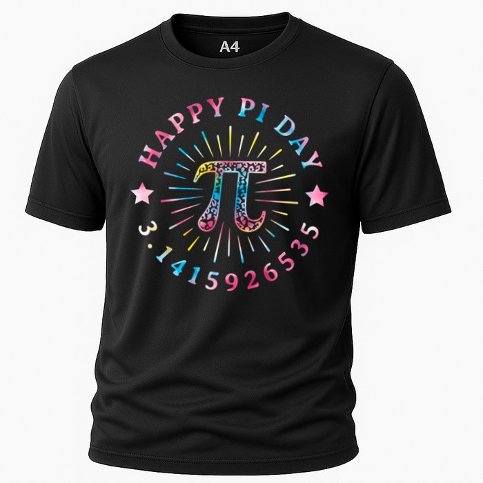 Pi Math Teacher Funny Gift Happy Pi Day With Tie Dye Style Cool Gift Cooling Performance Crew T-Shirt