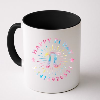 Pi Math Teacher Funny Gift Happy Pi Day With Tie Dye Style Cool Gift Mug