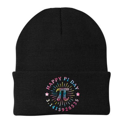 Pi Math Teacher Funny Gift Happy Pi Day With Tie Dye Style Cool Gift Beanie