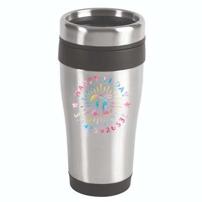 Pi Math Teacher Funny Gift Happy Pi Day With Tie Dye Style Cool Gift 16oz Travel Tumbler