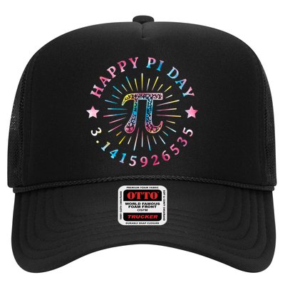 Pi Math Teacher Funny Gift Happy Pi Day With Tie Dye Style Cool Gift Trucker Hat