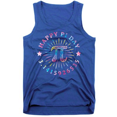 Pi Math Teacher Funny Gift Happy Pi Day With Tie Dye Style Cool Gift Tank Top
