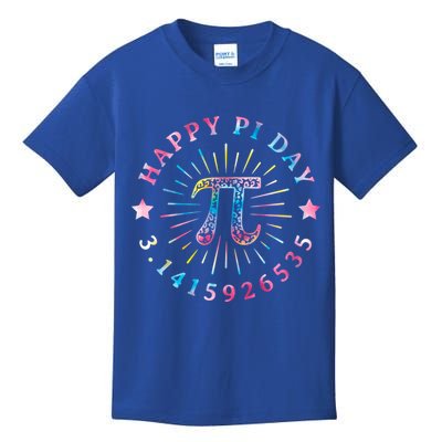 Pi Math Teacher Funny Gift Happy Pi Day With Tie Dye Style Cool Gift Kids T-Shirt