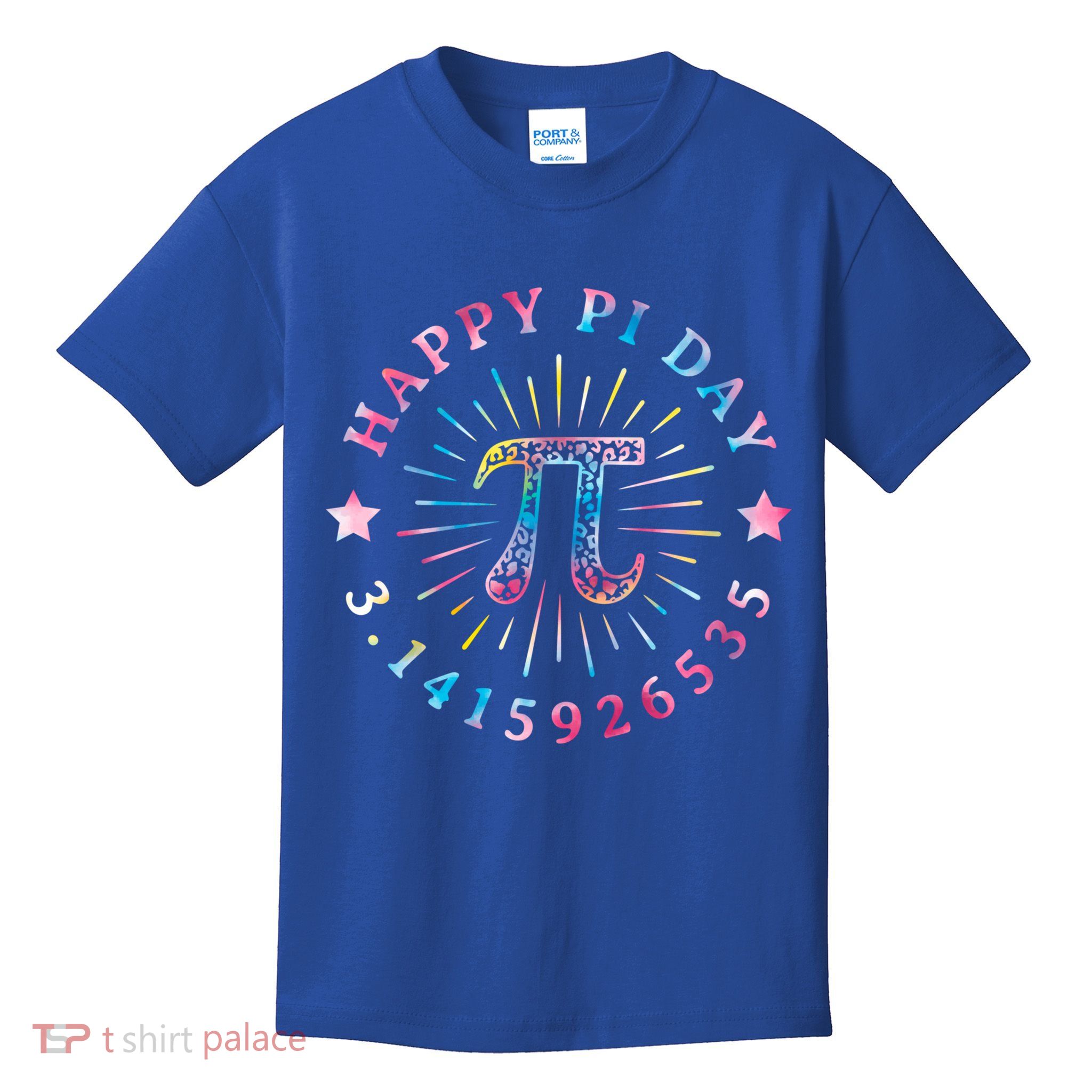 Pi Math Teacher Funny Gift Happy Pi Day With Tie Dye Style Cool Gift Kids T-Shirt