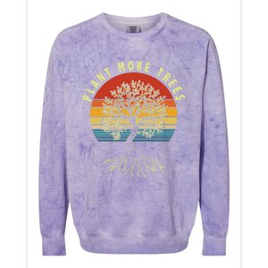 Plant More Trees Save Earth Happy Earth Day Cute Gift Colorblast Crewneck Sweatshirt