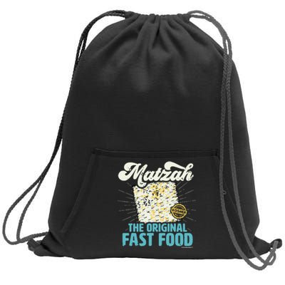 Passover Matzah The Original Fast Food Funny Seder Gift Sweatshirt Cinch Pack Bag