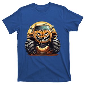 Pumpkin Monster Truck Halloween And Adults Cool Gift T-Shirt