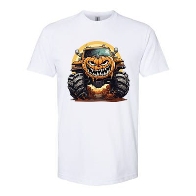 Pumpkin Monster Truck Halloween And Adults Cool Gift Softstyle® CVC T-Shirt