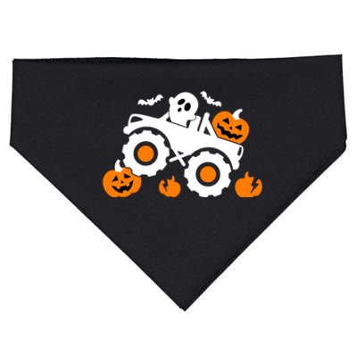 Pumpkin Monster Truck Halloween Ghost Gift USA-Made Doggie Bandana