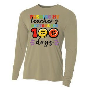 Pushing My TeacherS Buttons For 100 Days 100 Days Of School Cooling Performance Long Sleeve Crew