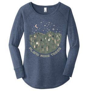 Plant More Trees Snow Winter Forest Climate Change Activist Funny Gift Women's Perfect Tri Tunic Long Sleeve Shirt