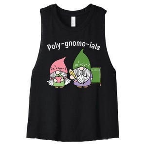 Polygnomeials Math Teacher Women's Racerback Cropped Tank