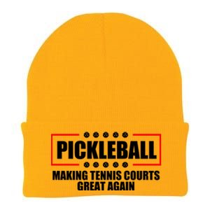 Pickleball Making Tennis Courts Great Again Knit Cap Winter Beanie