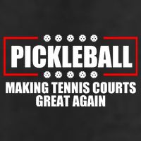 Pickleball Making Tennis Courts Great Again 7 Panel Mesh Trucker Snapback Hat