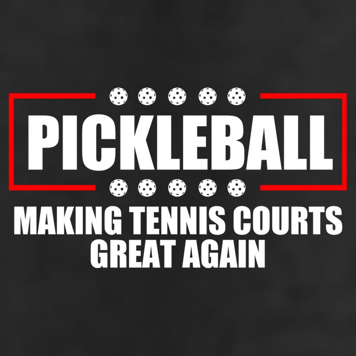 Pickleball Making Tennis Courts Great Again 7 Panel Mesh Trucker Snapback Hat