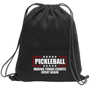 Pickleball Making Tennis Courts Great Again Sweatshirt Cinch Pack Bag