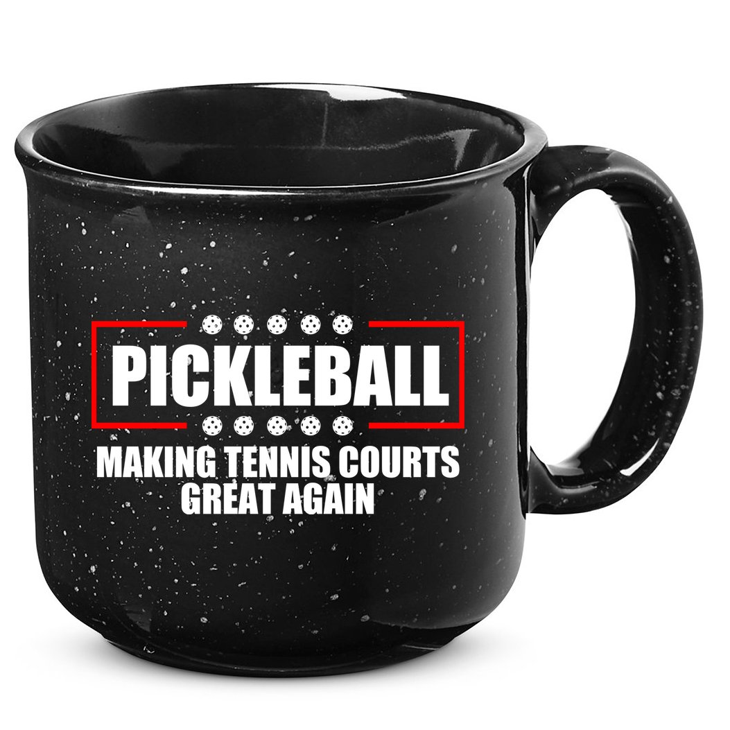 Pickleball Making Tennis Courts Great Again 15oz Campfire Ceramic Mug