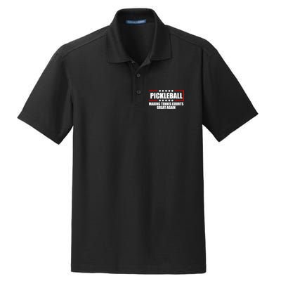 Pickleball Making Tennis Courts Great Again Dry Zone Grid Polo