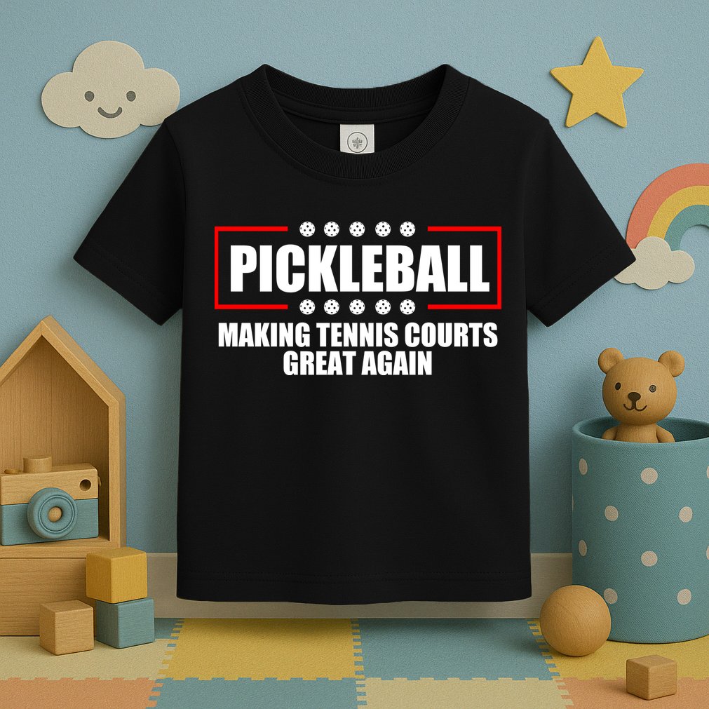 Pickleball Making Tennis Courts Great Again Toddler T-Shirt