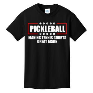 Pickleball Making Tennis Courts Great Again Kids T-Shirt