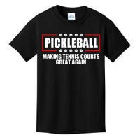 Pickleball Making Tennis Courts Great Again Kids T-Shirt