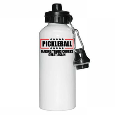 Pickleball Making Tennis Courts Great Again Aluminum Water Bottle 