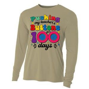 Pushing My TeacherS Buttons For 100 Days 100 Days Of School Cooling Performance Long Sleeve Crew