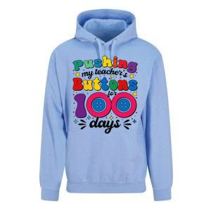 Pushing My TeacherS Buttons For 100 Days 100 Days Of School Unisex Surf Hoodie