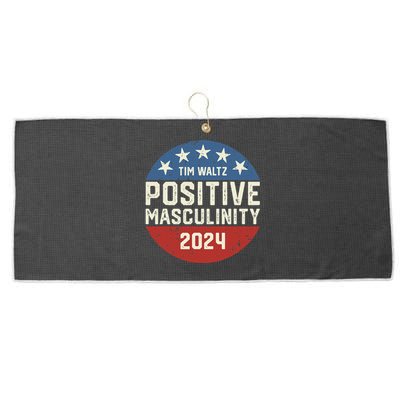 Positive Masculinity Tim Walz Kamala Harris Madam President Large Microfiber Waffle Golf Towel