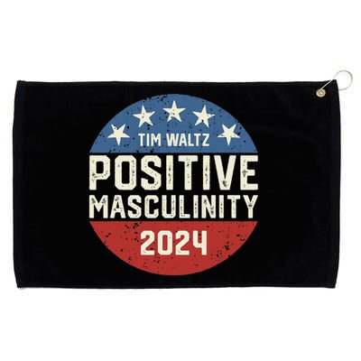 Positive Masculinity Tim Walz Kamala Harris Madam President Grommeted Golf Towel