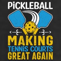 Pickleball Making Tennis Courts Great Again Funny 7 Panel Mesh Trucker Snapback Hat
