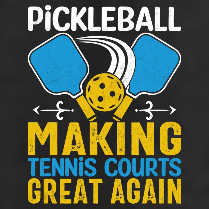 Pickleball Making Tennis Courts Great Again Funny 7 Panel Mesh Trucker Snapback Hat