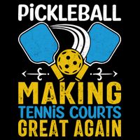 Pickleball Making Tennis Courts Great Again Funny Cooling Performance Crew T-Shirt