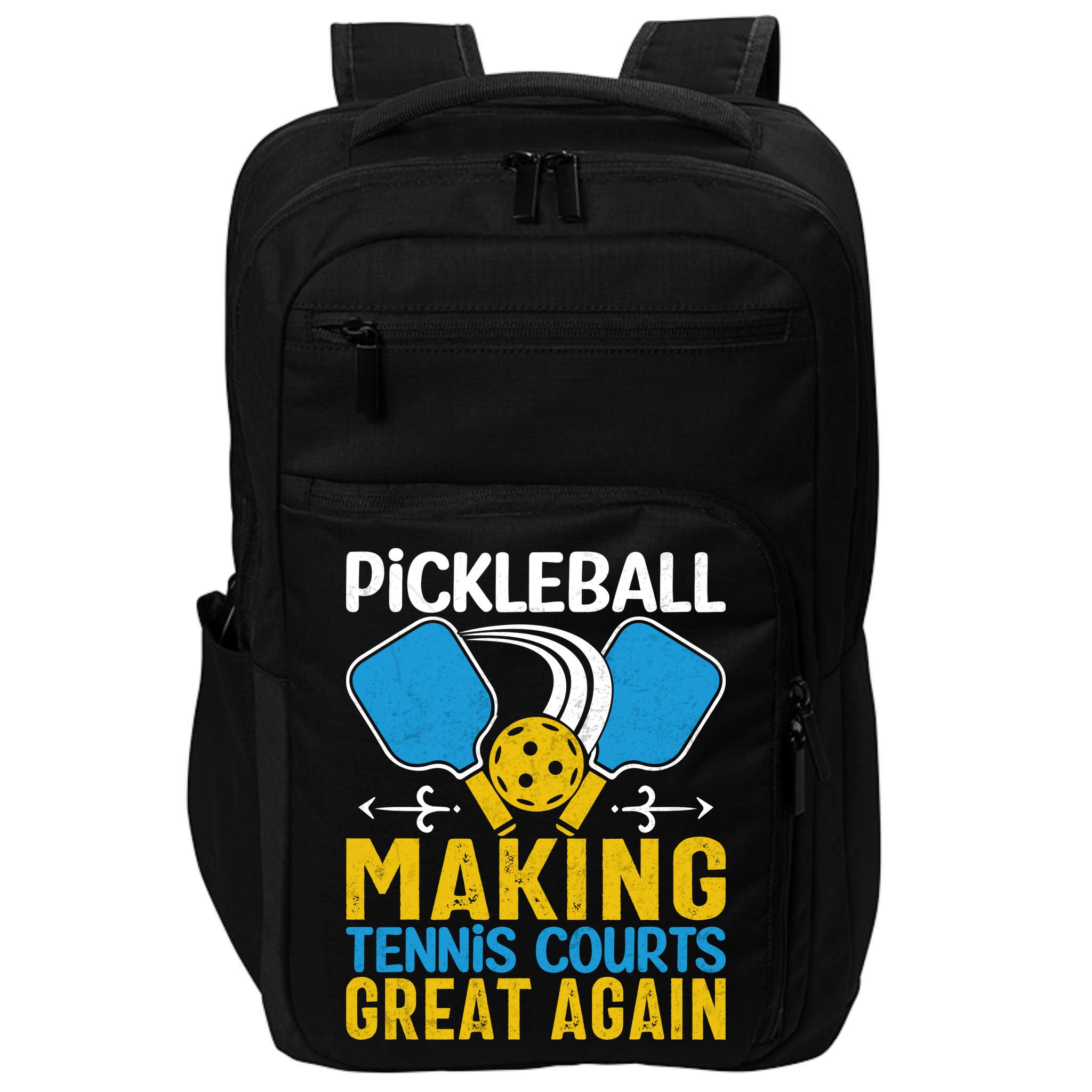 Pickleball Making Tennis Courts Great Again Funny Impact Tech Backpack