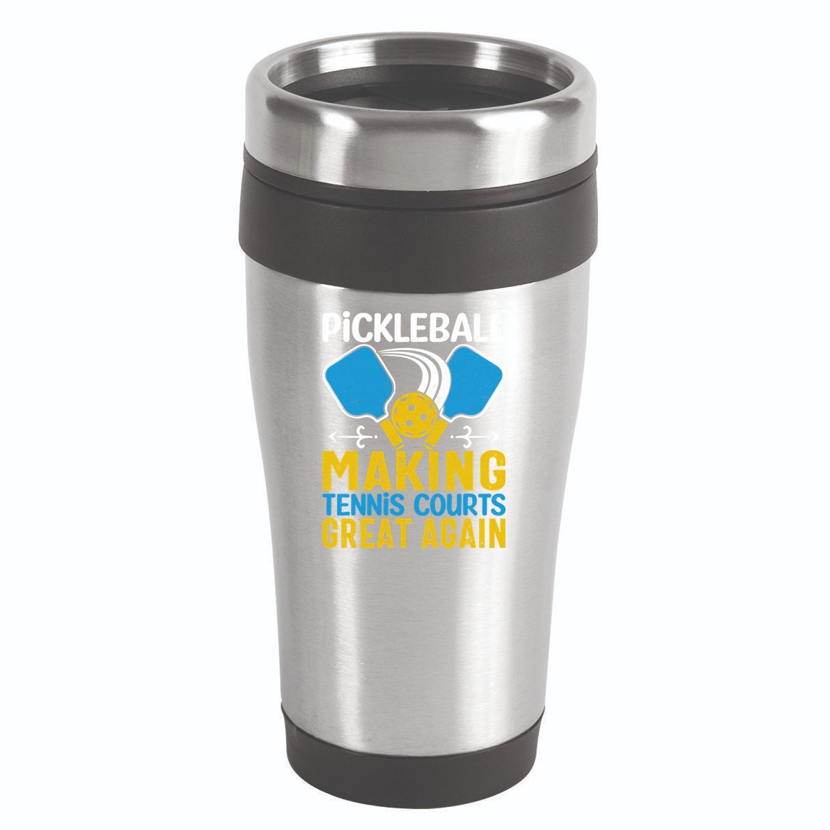 Pickleball Making Tennis Courts Great Again Funny 16oz Travel Tumbler