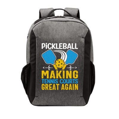 Pickleball Making Tennis Courts Great Again Funny Vector Backpack